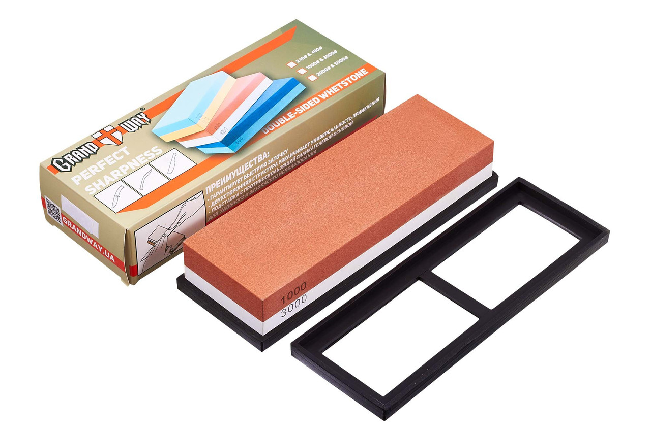 Точильний камінь, точилка з твердої і м'якої доведенням(1000/3000 GRIT), фото 1