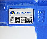 Засувка Батерфляй поворотна ZETKAMA Ду50 Ру16 диск нержавіюча сталь тип 497B(С68), фото 5