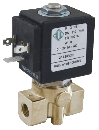 Електромагнітний клапан для пари 21A3KT15 (ODE, Italy), G1/8, до 180 °C