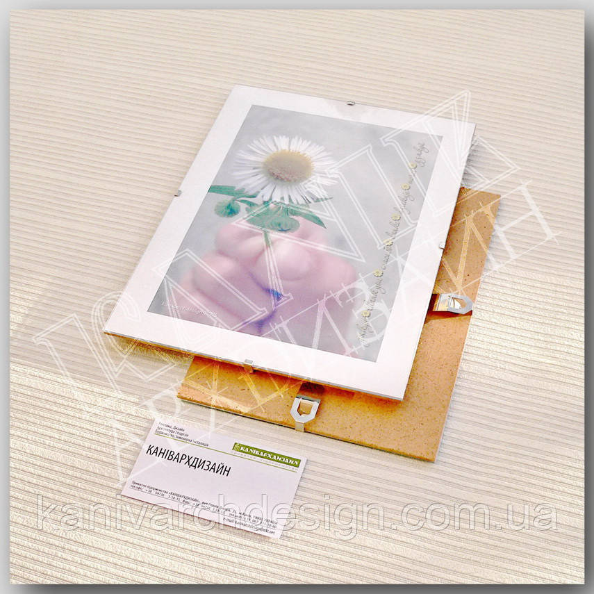 Антирама 400х500 мм антирамка безбарвна лямерна рамка-кліп "рамка без рамки", фото 1