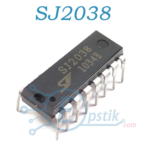 SJ2038, Двоканальний 3.5 W аудіо підсилювач, DIP16
