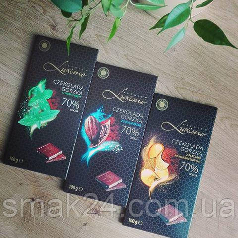Шоколад черный Luximo Premium с мятой 70 % какао Польша 100г. - фото 3 - id-p684678082