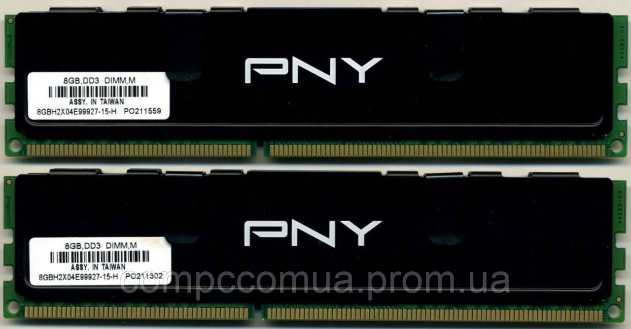 PNY XLR8 DDR3-1600MHz 8192MB 8Gb PC3-12800 (8GBH2X04E99927-15-H) - фото 2 - id-p638298622