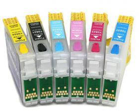 Комплект перезаправних картриджів для Epson R200/340/RX500/640