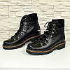 Черевики жіночі на товстій підошві, натуральна шкіра і замша, фото 8