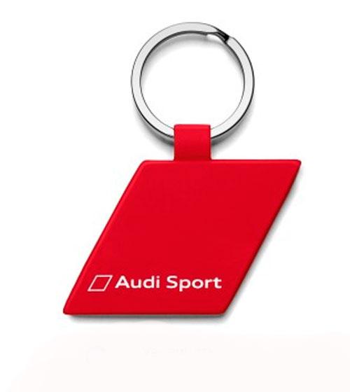 Оригінальний брелок Audi Sport Key Ring, Rhomb, Red (3181501100)