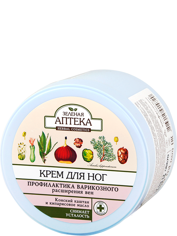 Крем для ніг "Профілактика варикозного розширення вен" 300 мл Зелена Аптека