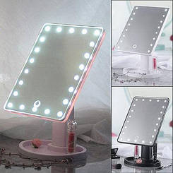 Дзеркало для макіяжу з 22 LED підсвічуванням Large Led Magic Make Up Mirror EL-624-3 Jw