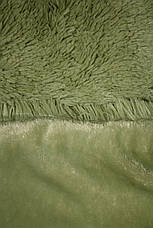 Покривало - хутряний плед утеплене 210*230 (салатовий), фото 3