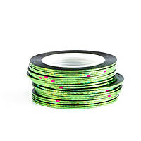 Нігтьовий скотч.Квіт Зелений AB.Товщина 1 мм