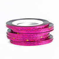 Скотч для дизайну нігтів.Квіт Малиновий AB. Товщина 1 мм