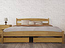 Ліжко двоспальне з натурального дерева в спальню двоспальна Олімп "Лика без виношя з ящиками" (160*190), фото 2