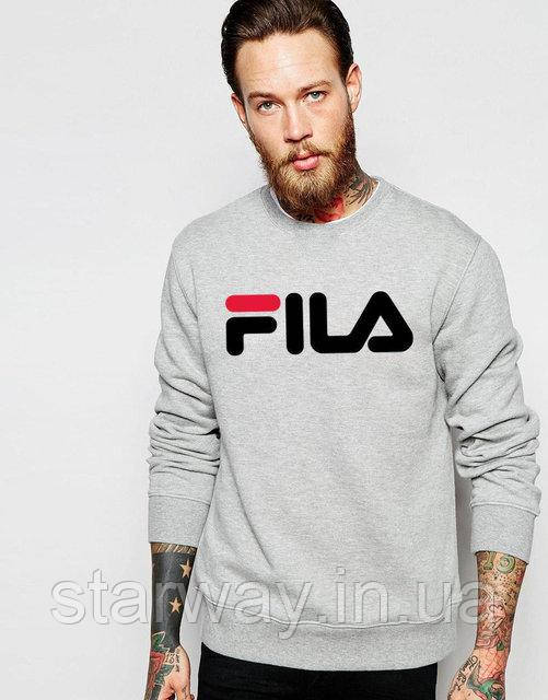 Сірий світшот | кофта fila