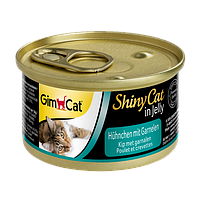 Консервы Gimpet ShinyCat Цыпленок с креветками 70г