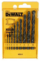 Набор сверл DeWalt HSS-R по металлу d=1,2,3,4,5,6,7,8,9,10мм