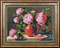 Набор для вышивания бисером "Розовые пионы"