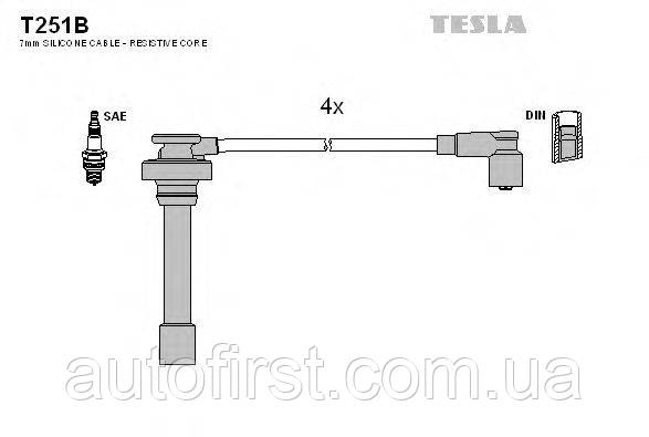 Комплект високовольтних проводів Tesla T251B