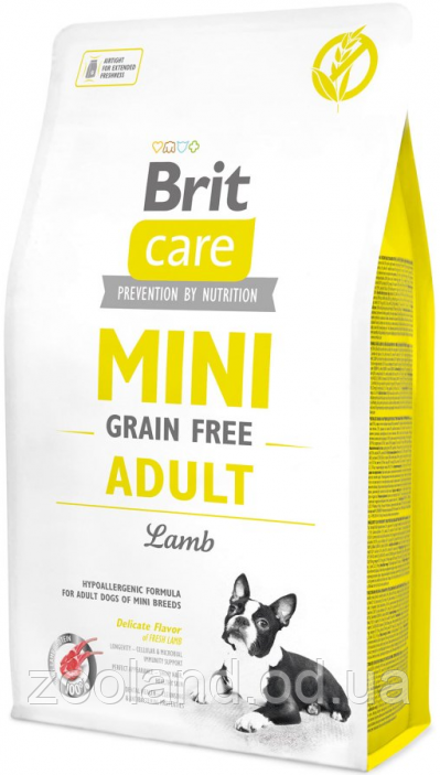 170771/0114 Brit Care Grain-Free Adult Mini Breed Lamb, 400 гр
