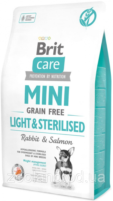 170787/1081 Brit Care Grain-Free Adult Mini Breed Light & Sterilised, 7 кг