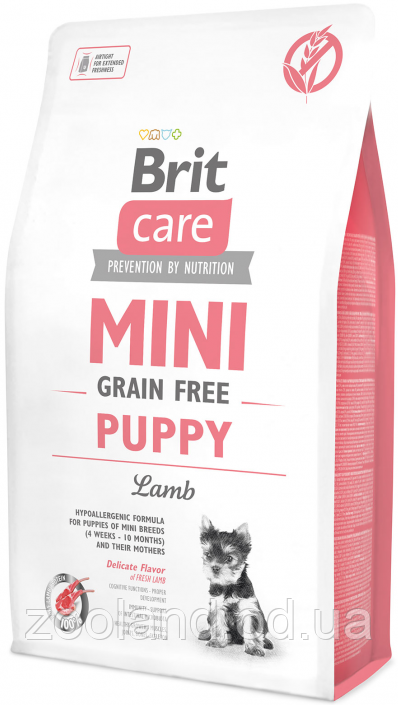 55007 Brit Care Grain-Free Puppy Mini Breed Lamb, 2 кг+400 гр