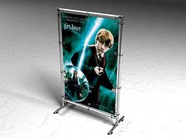 Штендер хром Т-подібний, банерний, 600х900 мм (Від: Двосторонній; )