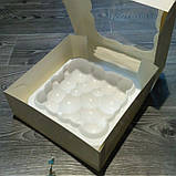 Коробка для торта "Біла" з віконцем 25*25*9 см, фото 4