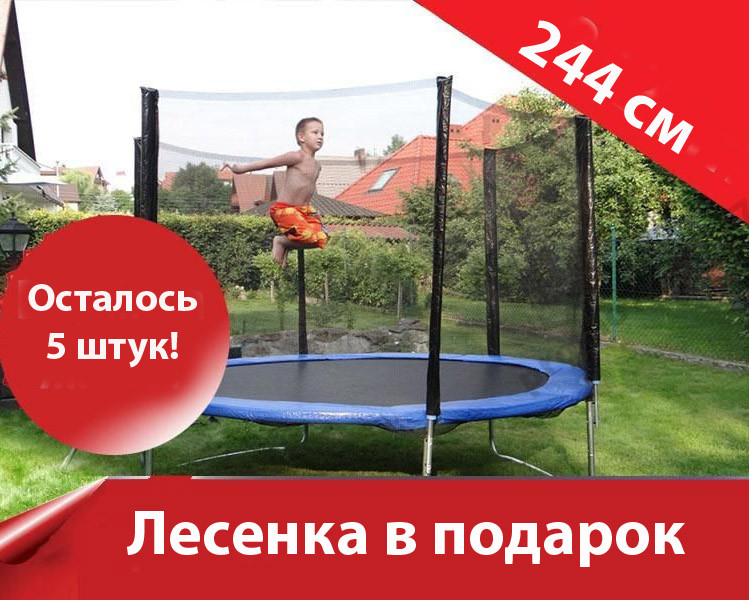 Батут для дітей і всієї родини 244 см (лісінка в подарунок) Київ