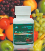 Вітаміни для дорослих натуральні Green World.Комплекс на 3 місяці.100 к.
