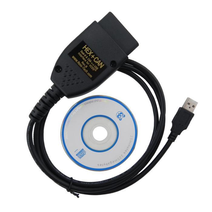 Адаптер VagCom 17.8 VCDS HEX CAN ATMEGA162+FT232RQ RUS ENG, фото 1