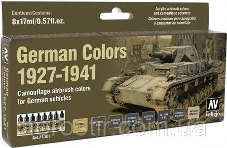 Набір фарб Model AIR German Colors 1927-1941 VALLEJO 72205, фото 1