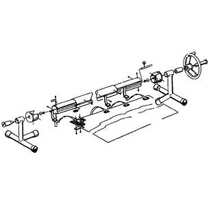 Намотувальний пристрій (ролета) для басейну (Т-стійки) Vagner 3,7-5,4 м переносний, фото 2