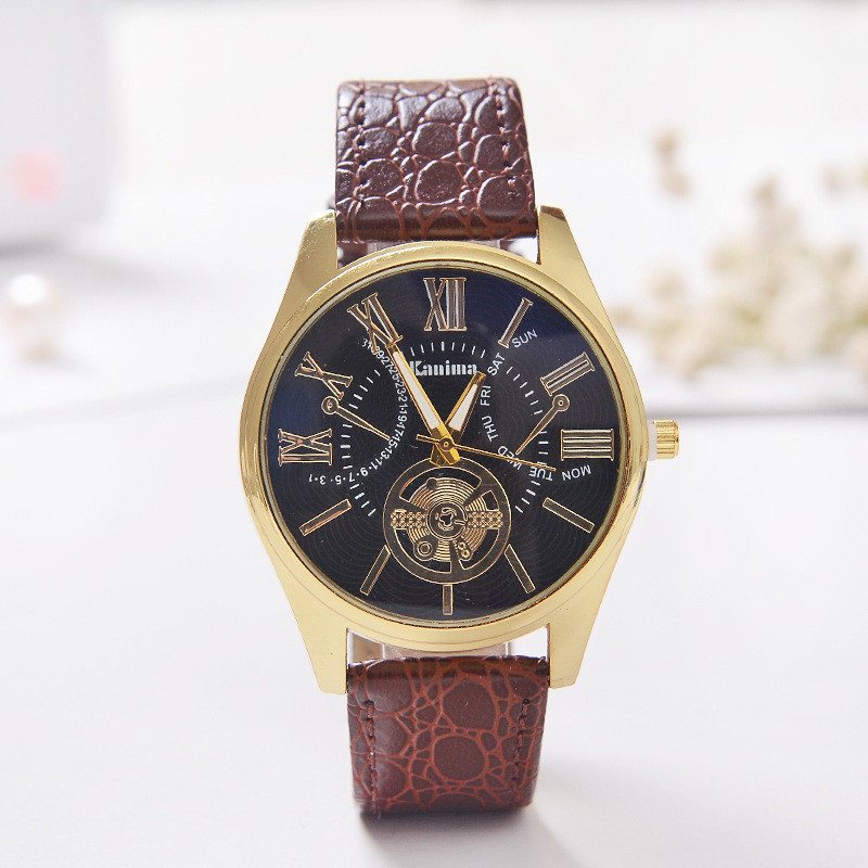 Чоловічий годинник Kanima коричневий mw16-1, фото 1