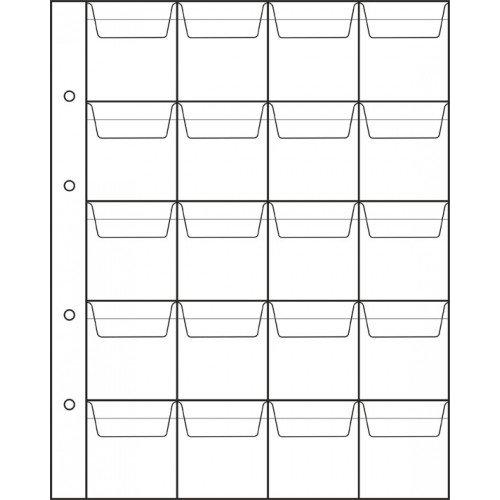 Аркуш для монет 200х250мм на 20 комірок (44х47мм)