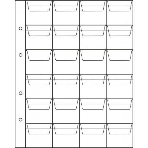Аркуш для монет 200х250мм на 24 відділення (44х40 мм)