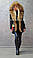 Демісезонна куртка з хутром єнота, фото 5