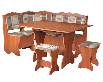 Кухонний куточок + стіл розкладний + 2 табурета "Сирія" (Компаніт)