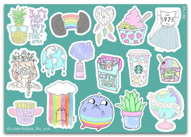 Stickers Pack Watercolor #180