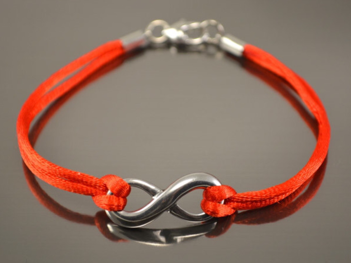Браслет Infinity Red у шовковому шнурі, фото 1