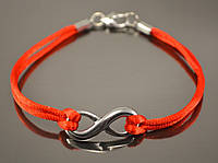 Браслет Infinity Red у шовковому шнурі