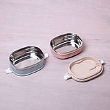 Ланч бокс подвійний Kamille KM-2125 1400мл Ланч бокс для їжі Якісний контейнер для обідів Ланч бокс, фото 4