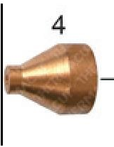Сопло 1,4 мм (120А) до плазмотрону Kjellberg® PB-S45W (T-8613)