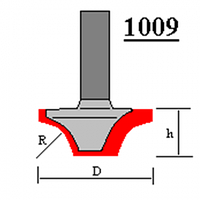 Фреза 1009 Sekira (Пазова фассоная) D9 h7.5 R3