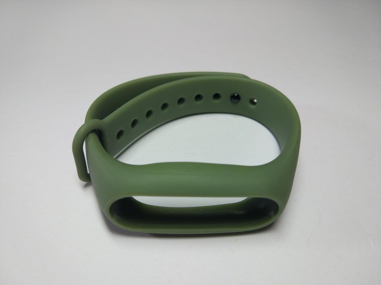 Ремінець Xiaomi Mi Band 2 MiJobs силіконовий браслет Хакі 1087P