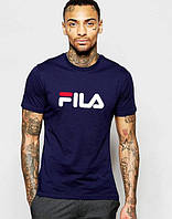 Темно синя футболка fila