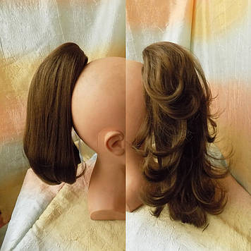 Хвіст шиньон на крабі двухсторонній русявий 3746-10