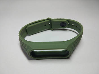 Ремінець Xiaomi Mi Band 2 MiJobs силіконовий рифлений Хакі 1089P