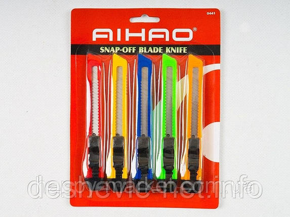 Ніж канцелярський АН0441 (малий) на планшеті (набір 5 шт), фото 1