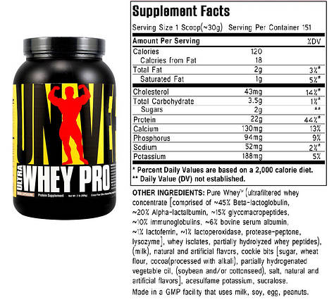 Сироватковий протеїн Universal Nutrition Ultra Whey Pro 909 г, фото 2