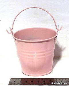 Відерце декоративне 7,5 см. рожеве