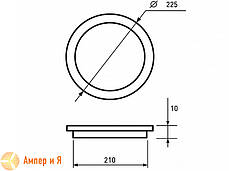 Світильник вбудований круглий DownLight EUROLAMP LED 18W 4000K, фото 3